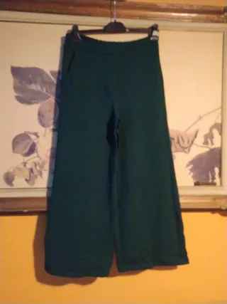 Pantaloni verdi Made in Italy con tasche elastico
