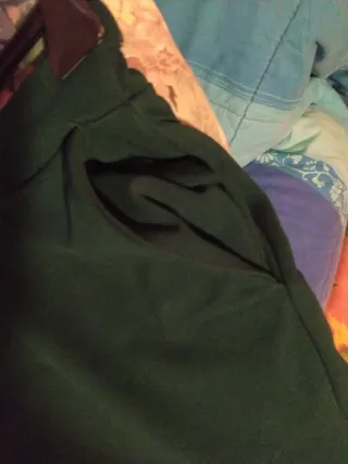 Pantaloni verdi Made in Italy con tasche elastico