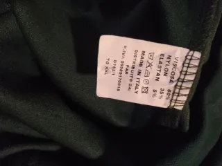 Pantaloni verdi Made in Italy con tasche elastico