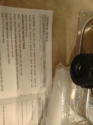 Embutidora Manual VEVOR Salchichas Chorizo