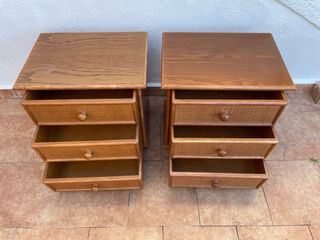 2 Cajoneras Rattan y Madera