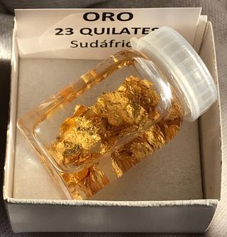 Oro Escamas 23 Quilates Sudáfrica + Reglo