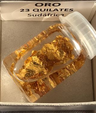 Oro Escamas 23 Quilates Sudáfrica + Reglo
