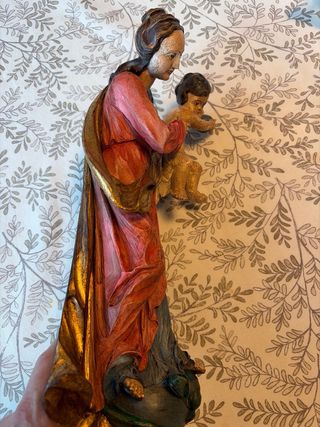 Antigua talla religiosa madera