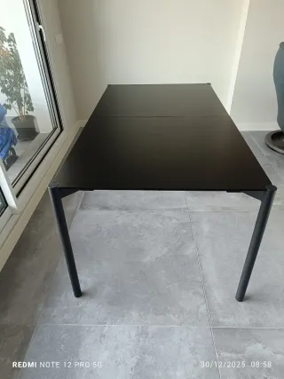 Mesa de comedor 160x90cm (ext. 200cm) con 4 sillas