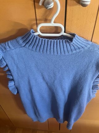 Chaleco punto azul Shein talla única