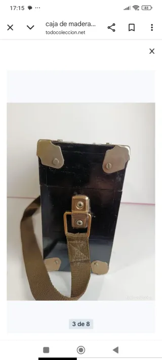 Caja Teléfono Campaña Militar Madera.solo caja