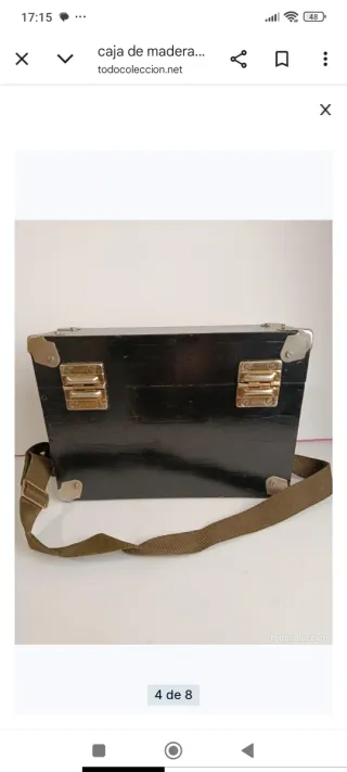 Caja Teléfono Campaña Militar Madera.solo caja