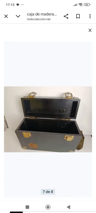 Caja Teléfono Campaña Militar Madera.solo caja