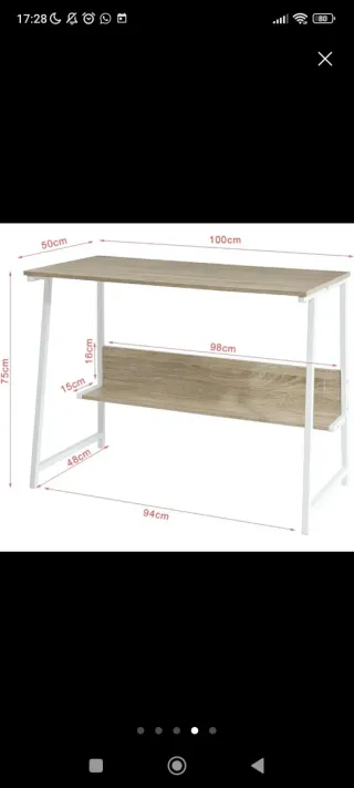 Escritorio madera y metal