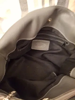 Bolso Piel Gris LUPO