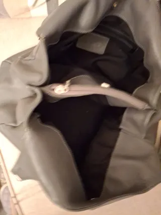 Bolso Piel Gris LUPO