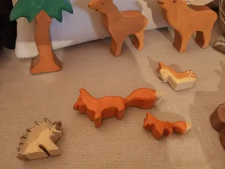 Juguetes madera  artesanales animales bosque