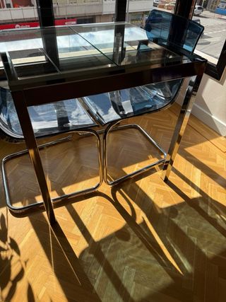 Silla Tobias IKEA Transparente y Negra