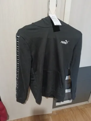 Talla 13-14 Sudadera Puma Gris con Logo