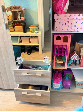 Armario 3 Puertas Madera y Cristal