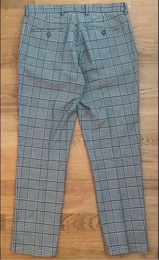 Pantalón Massimo Dutti Cuadros Gris