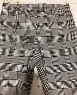 Pantalón Massimo Dutti Cuadros Gris