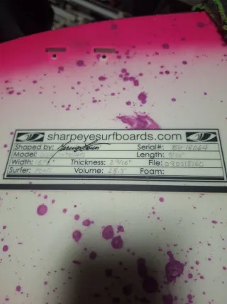 Tabla Surf Sharpeye Disco Inferno 5'10