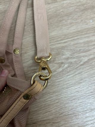 Bolso Tous rosa palo y Dorado con Monedero