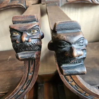 Silla jamuga de madera - dos piezas