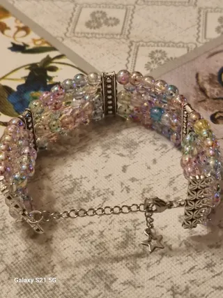 Bracciale perline multicolor