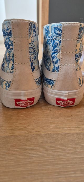 Vans SK8-HI personalizadas azul y blanco