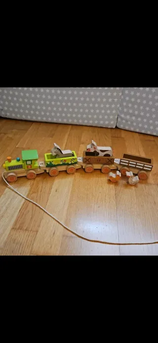 Tren de madera Janods con animales