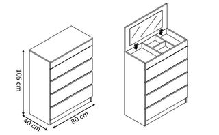 Cómoda blanca con espejo - envio  gratis