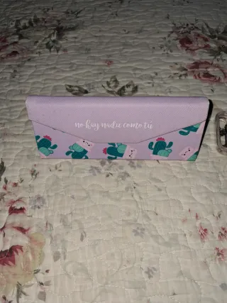 Funda para gafas con cactus morada