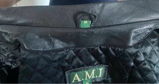 Cazadora Piel Negra AMI caballero