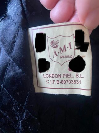 Cazadora Piel Negra AMI caballero