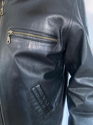 Cazadora Piel Negra AMI caballero