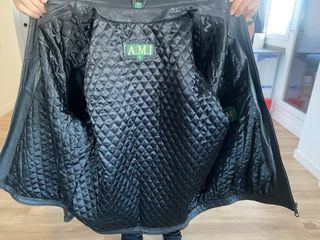 Cazadora Piel Negra AMI caballero