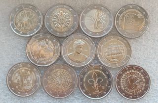 Lote 11 monedas 2€ para Carlos----SC.