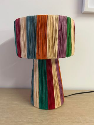Lámpara de mesa yute multicolor