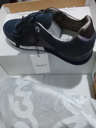 Zapatillas Pepe Jeans London Azul y Dorado