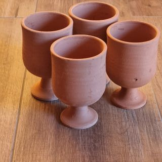 Set 4 Tazze Marocchine Terracotta Fatte a Mano