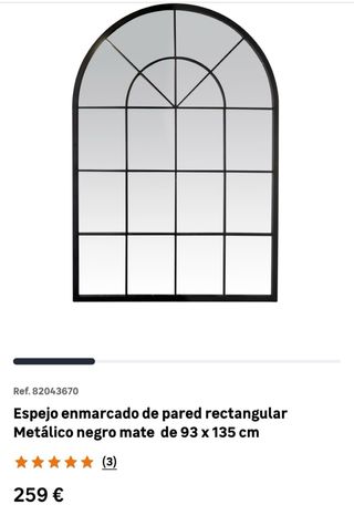 Espejo estilo ventana — NUEVO (Leroy Merlin) 135×9