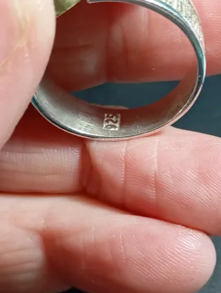 Anillo Plata Ley Granate,talla exacta 23, 5 mm