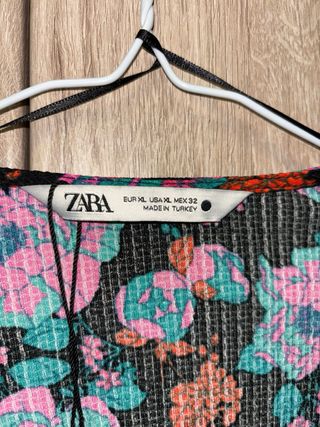 Vestido Zara Flores XL
