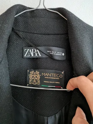 Cappotto di Lana Nero Zara