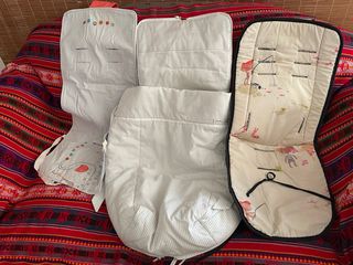 Saquito carro y dos fundas sillita paseo