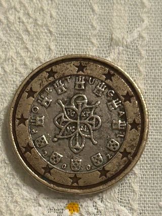 Moneda 1€ Portugal 2002 ( con error)