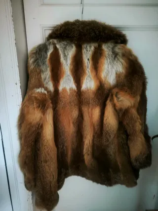 Chaqueta pelo zorro rojo multicolor