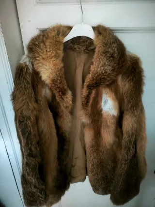 Chaqueta pelo zorro rojo multicolor