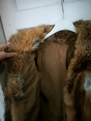 Chaqueta pelo zorro rojo multicolor