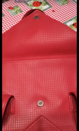 Borsa ecopelle vintage rossa