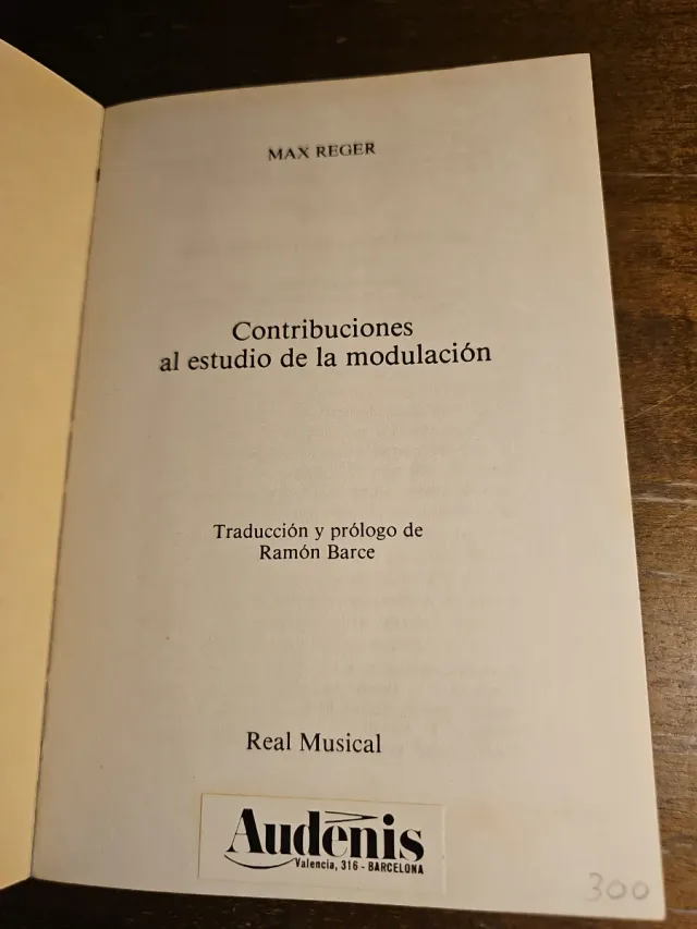 Libro Max Reger: Estudio Modulación