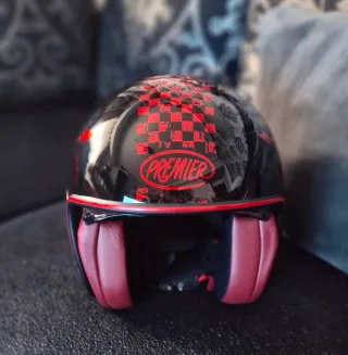 Casco Jet Premier Evo Nx Negro Rojo